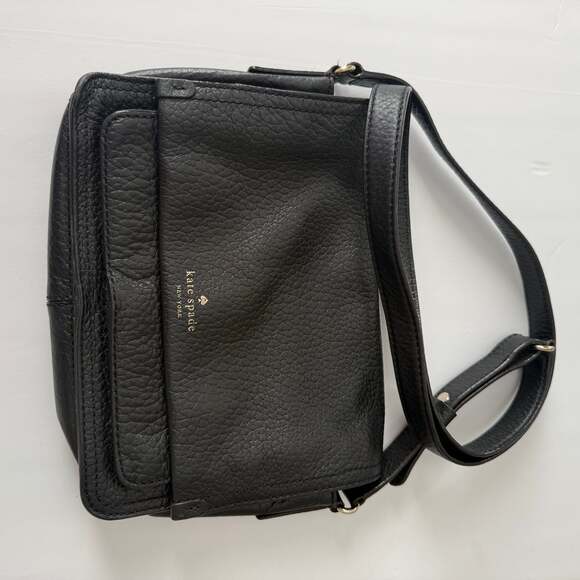 Kate Spade Black Pebbled Leather Crossbody Bag - Picture 1 of 3